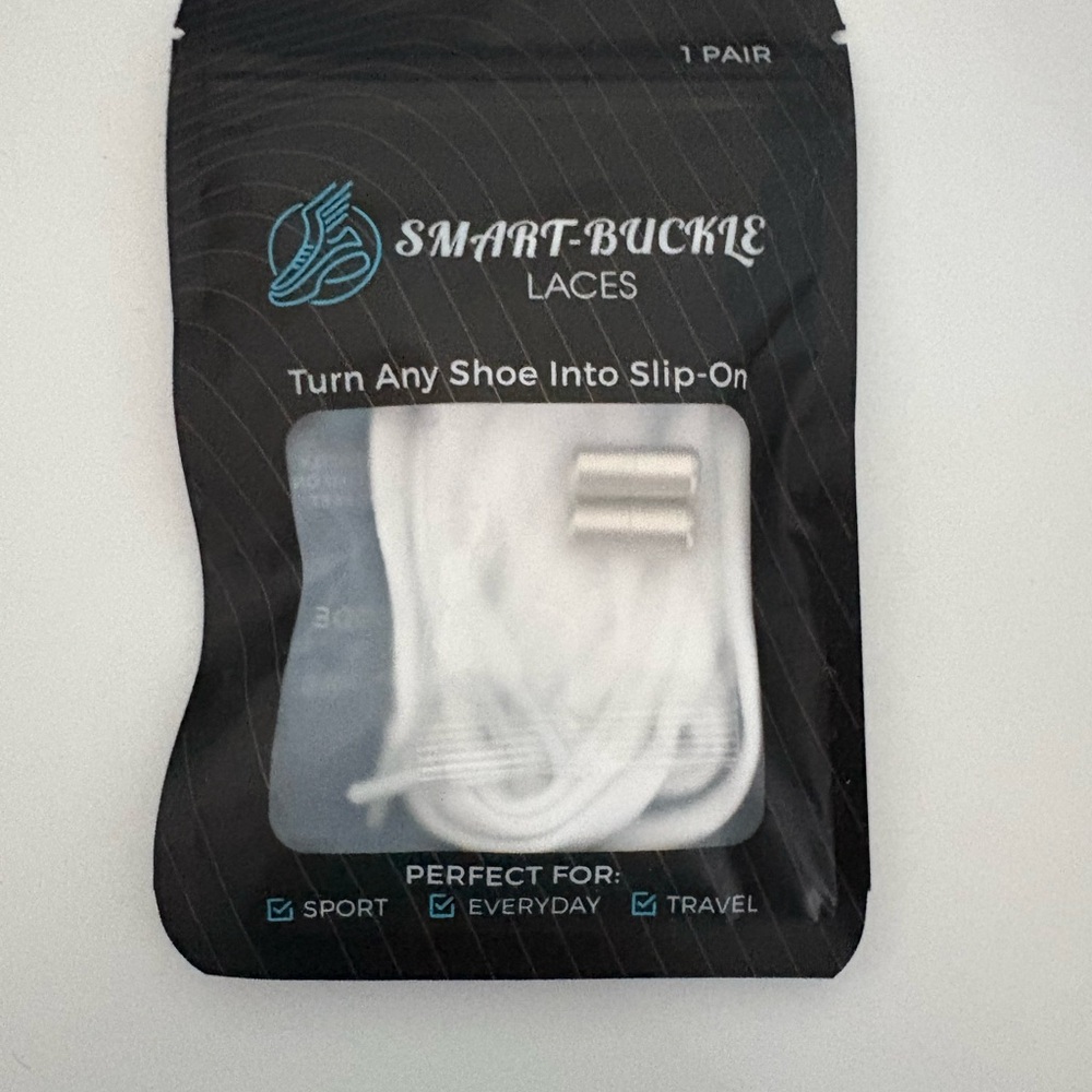 Smart-Buckle White Laces